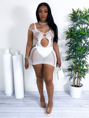 LOOKING EXOTIC DRESS - WHITE